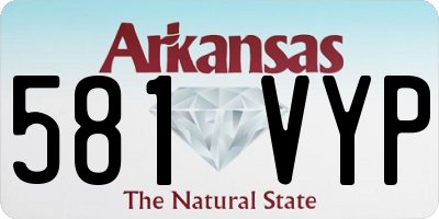 AR license plate 581VYP