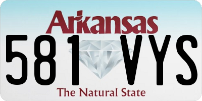 AR license plate 581VYS