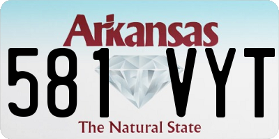 AR license plate 581VYT