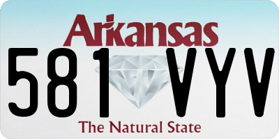 AR license plate 581VYV