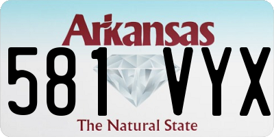 AR license plate 581VYX