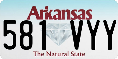 AR license plate 581VYY