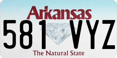 AR license plate 581VYZ