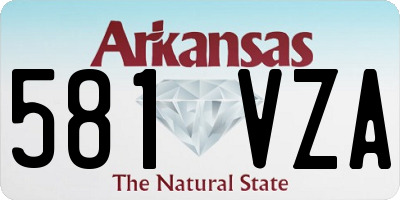 AR license plate 581VZA