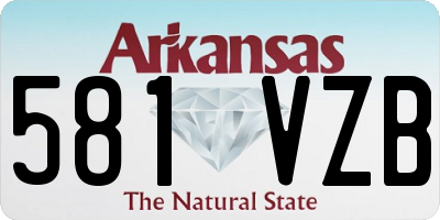 AR license plate 581VZB