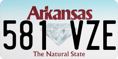 AR license plate 581VZE