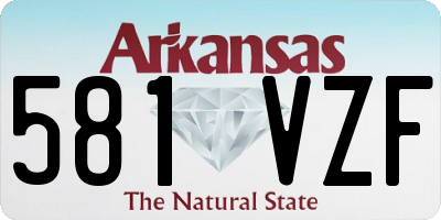 AR license plate 581VZF