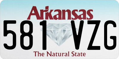 AR license plate 581VZG