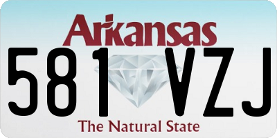 AR license plate 581VZJ