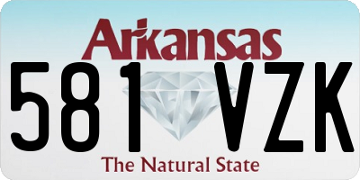 AR license plate 581VZK
