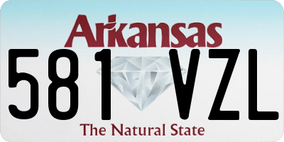 AR license plate 581VZL