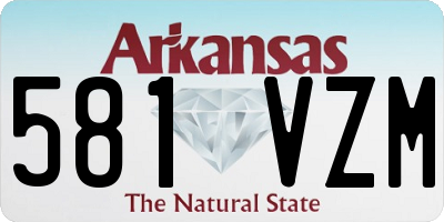 AR license plate 581VZM