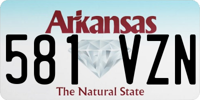 AR license plate 581VZN