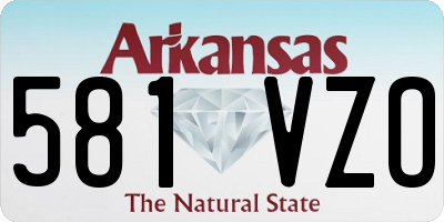 AR license plate 581VZO