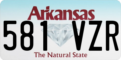 AR license plate 581VZR