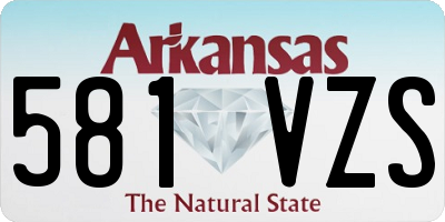 AR license plate 581VZS