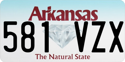 AR license plate 581VZX