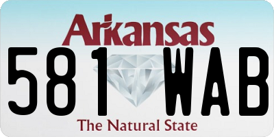AR license plate 581WAB
