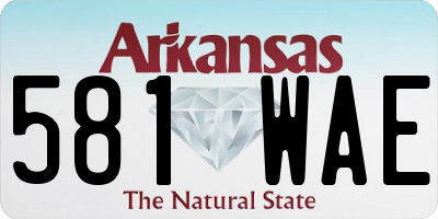 AR license plate 581WAE