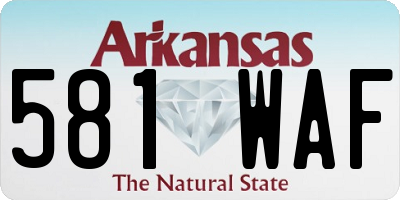 AR license plate 581WAF