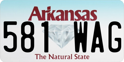 AR license plate 581WAG