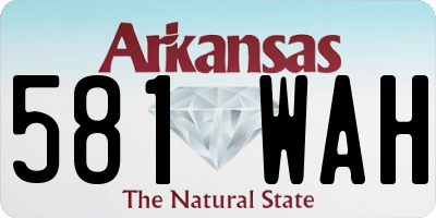 AR license plate 581WAH