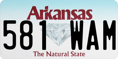 AR license plate 581WAM