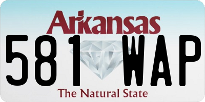 AR license plate 581WAP