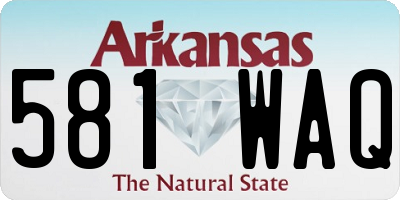 AR license plate 581WAQ