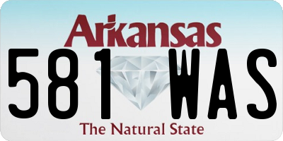 AR license plate 581WAS
