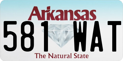 AR license plate 581WAT