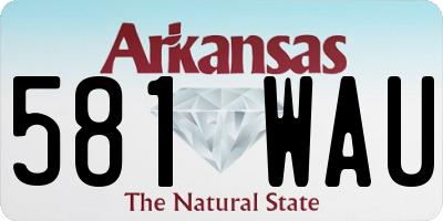 AR license plate 581WAU