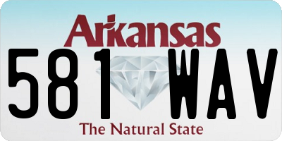 AR license plate 581WAV