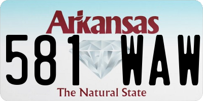 AR license plate 581WAW