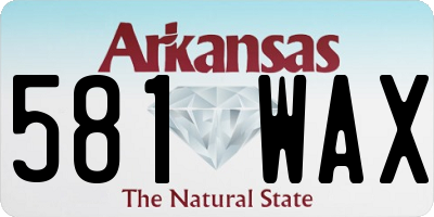 AR license plate 581WAX