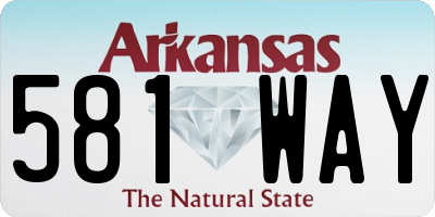 AR license plate 581WAY