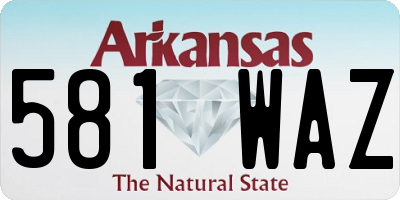 AR license plate 581WAZ