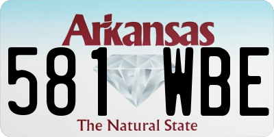 AR license plate 581WBE