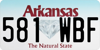 AR license plate 581WBF
