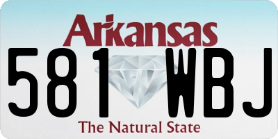 AR license plate 581WBJ