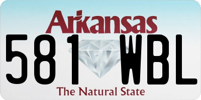 AR license plate 581WBL