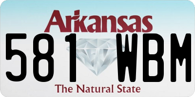 AR license plate 581WBM