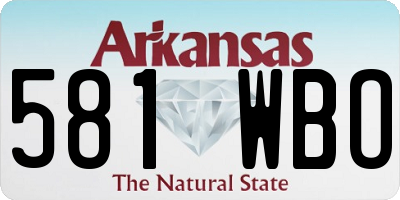 AR license plate 581WBO