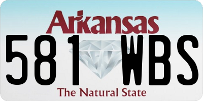 AR license plate 581WBS