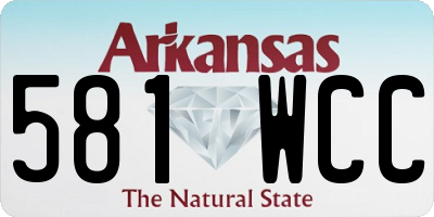 AR license plate 581WCC