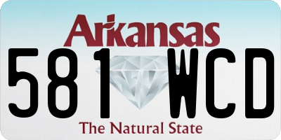 AR license plate 581WCD