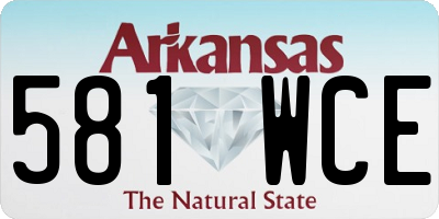 AR license plate 581WCE