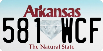 AR license plate 581WCF