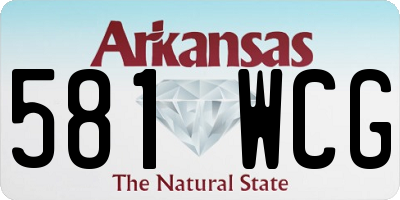 AR license plate 581WCG