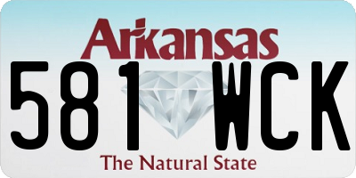 AR license plate 581WCK